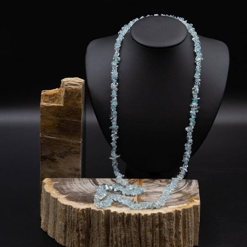 Blue Topaz Chip Necklace-Nature's Treasures