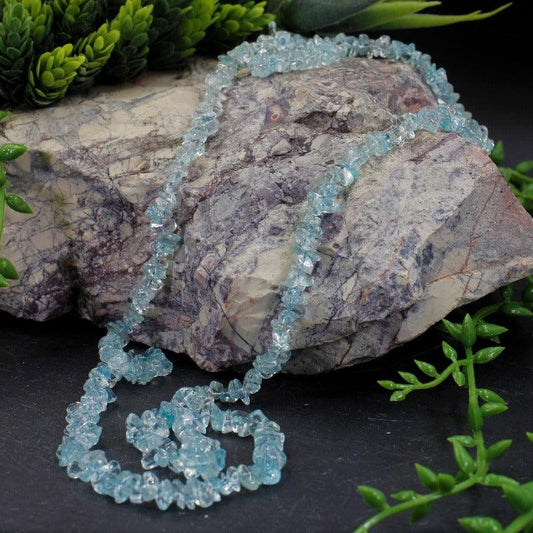 Blue Topaz Chip Necklace-Nature's Treasures