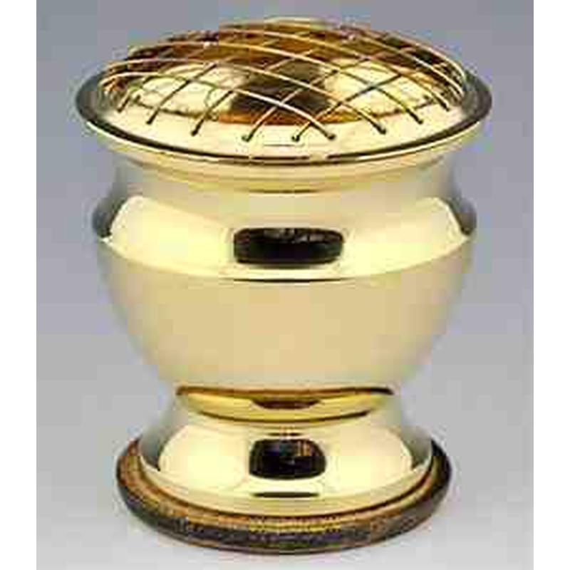 Brass Screen Charcoal Burner - 4" Height-Nature's Treasures