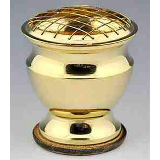 Brass Screen Charcoal Burner - 4" Height-Nature's Treasures