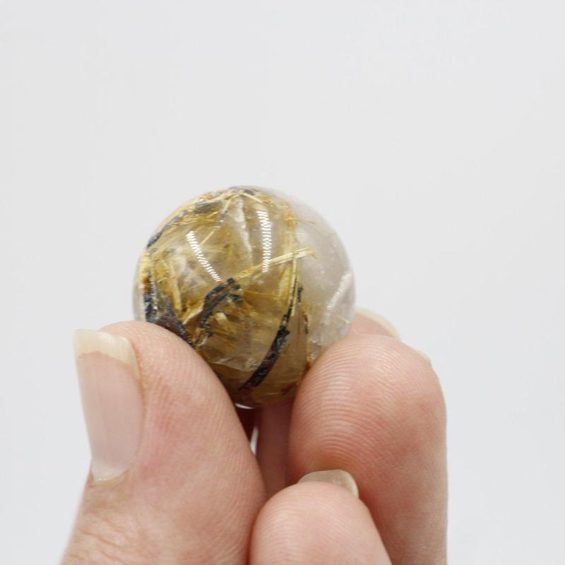 Brazilian Rutilated Quartz Sphere 22 MM || Intuition Booster-Nature's Treasures