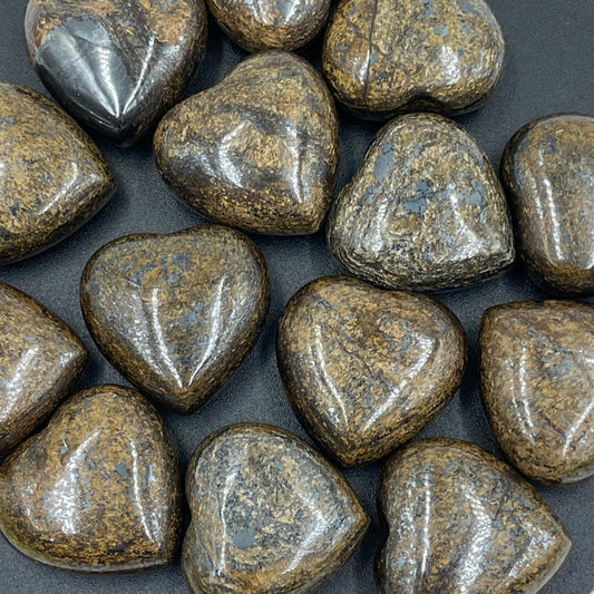 Bronzite Pocket Hearts || Clears Confusion || India-Nature's Treasures