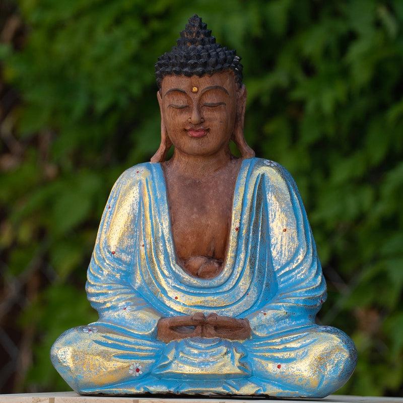 Buddha Monkey Pod Wooden Hand-Carved Statue || Indonesia-Nature's Treasures