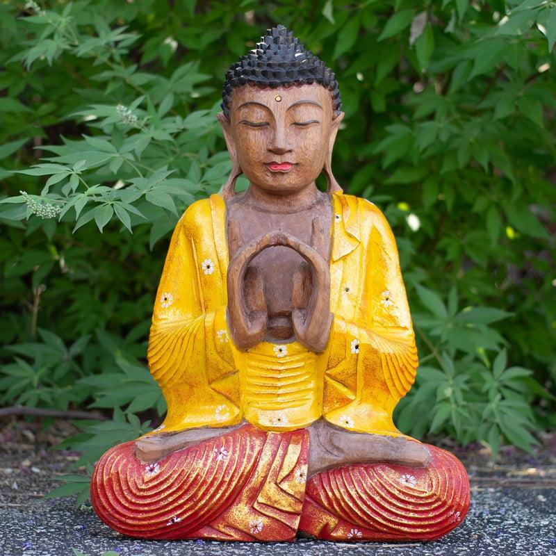 Buddha Monkey Pod Wooden Hand-Carved Statue || Indonesia-Nature's Treasures