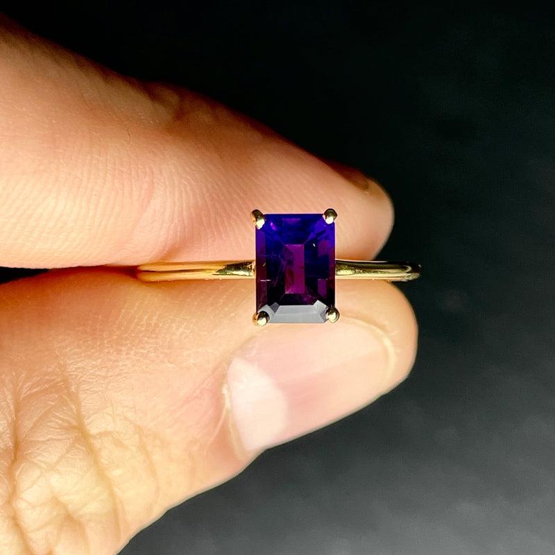 Calming Dreams Amethyst Ring || 14K Vermeil Yellow Gold || Brazil-Nature's Treasures