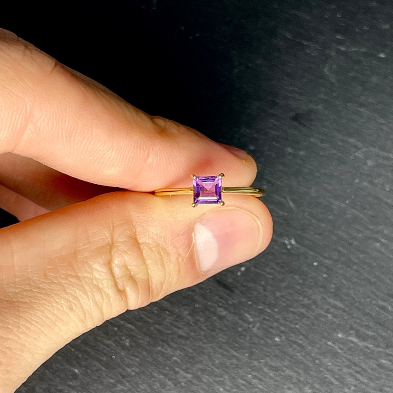 Calming Dreams Amethyst Ring || 14K Vermeil Yellow Gold || Brazil-Nature's Treasures