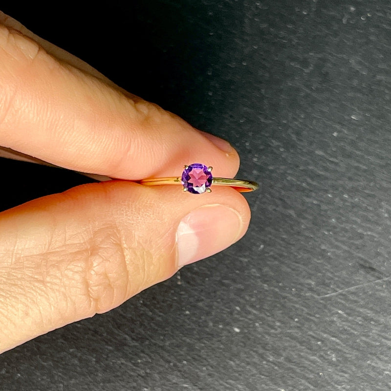 Calming Dreams Amethyst Ring || 14K Vermeil Yellow Gold || Brazil-Nature's Treasures