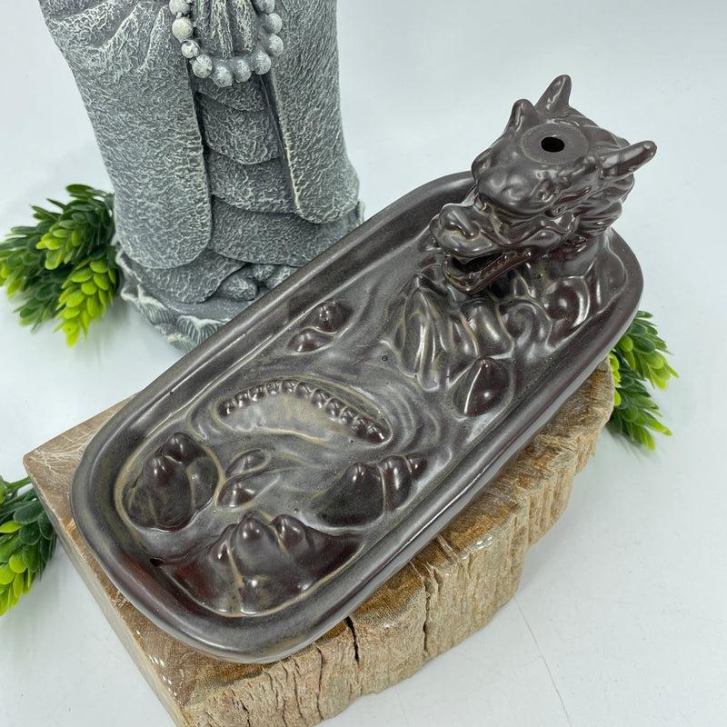 Ceramic Dragon Head Backflow Incense Burner-Nature's Treasures
