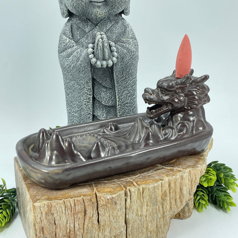 Ceramic Dragon Head Backflow Incense Burner-Nature's Treasures