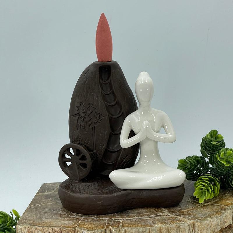 Ceramic Yoga Goddess Backflow Incense Burner-Nature's Treasures