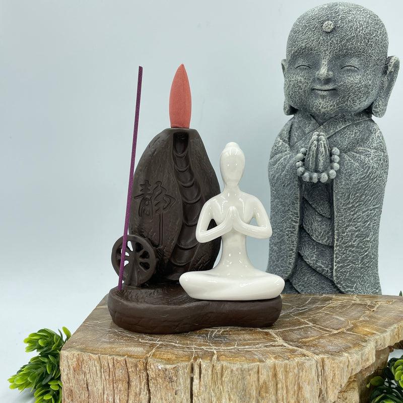 Ceramic Yoga Goddess Backflow Incense Burner-Nature's Treasures