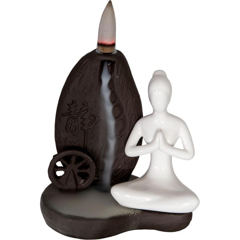 Ceramic Yoga Goddess Backflow Incense Burner-Nature's Treasures