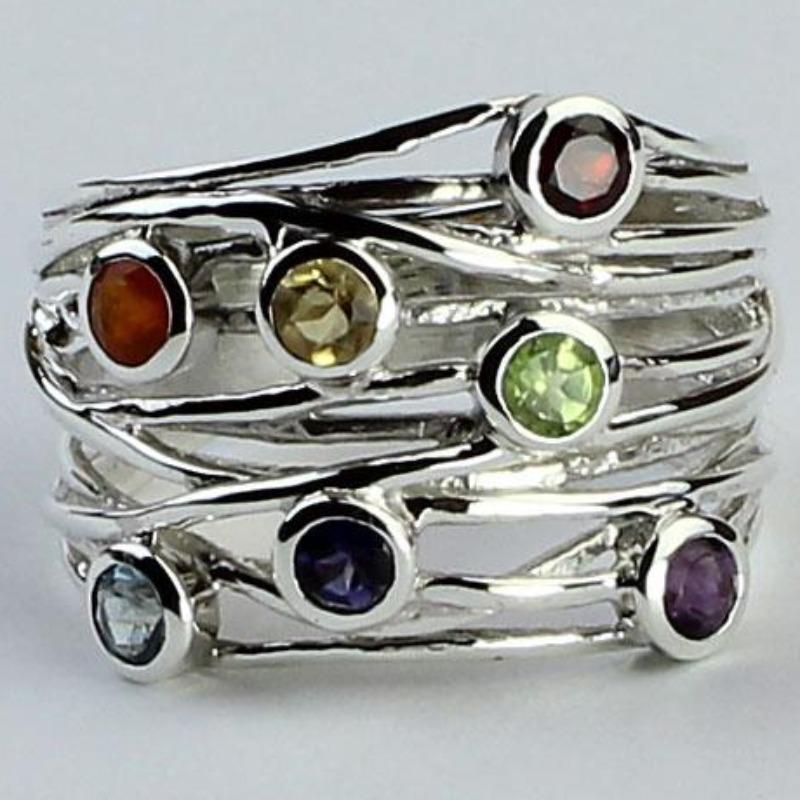 Chakra Forever Ring || .925 Sterling Silver-Nature's Treasures
