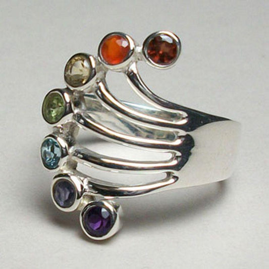 Chakra Ring - Sterling Silver || .925 Sterling Silver-Nature's Treasures
