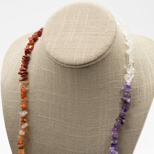 Chakra Stone Chip Necklace-Nature's Treasures