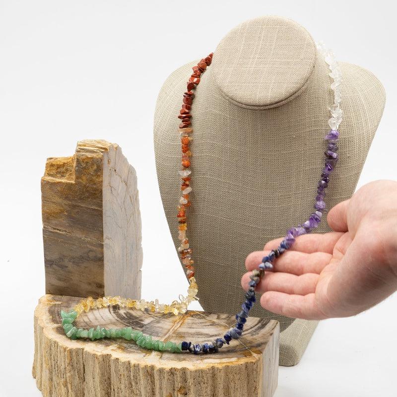 Chakra Stone Chip Necklace-Nature's Treasures