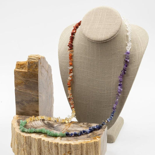 Chakra Stone Chip Necklace-Nature's Treasures