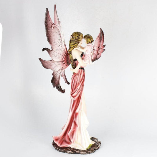 Cherry Blossom Mother and Child Fairy Statue-Nature's Treasures