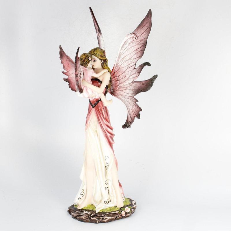 Cherry Blossom Mother and Child Fairy Statue-Nature's Treasures