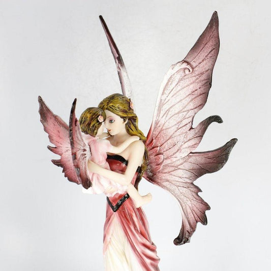 Cherry Blossom Mother and Child Fairy Statue-Nature's Treasures