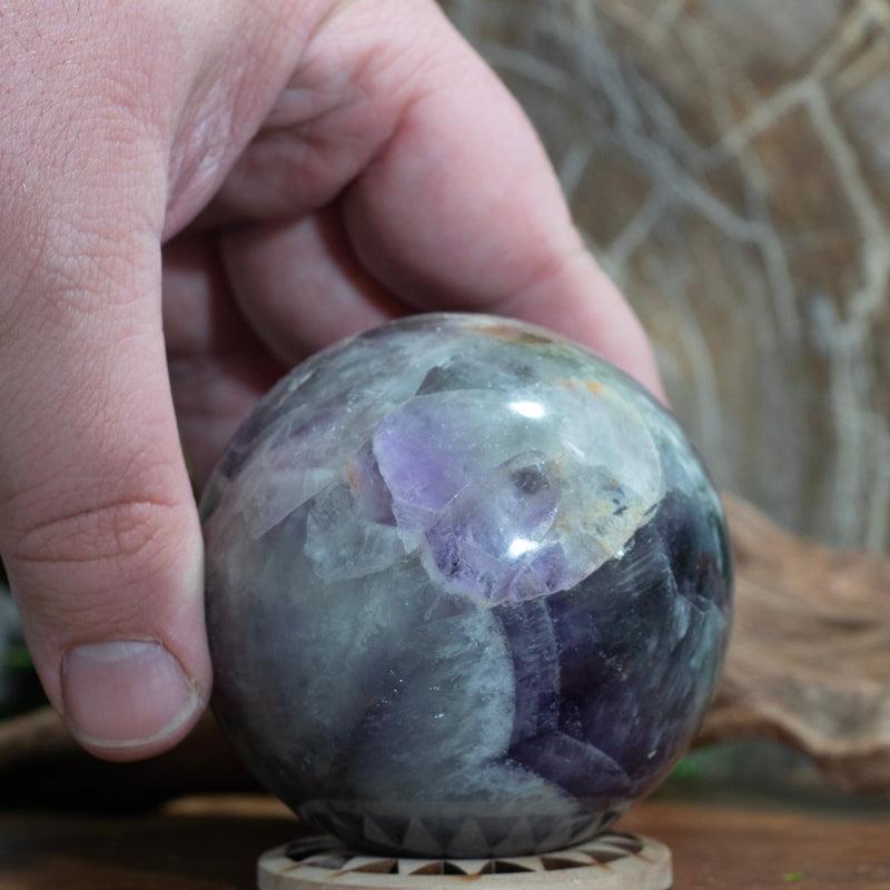 Chevron Amethyst Spheres || High Psyche Enhancer, Protection, Anxiety & Stress relief || Madagascar-Nature's Treasures