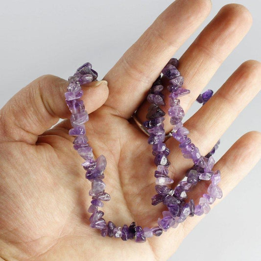 Chip Necklace Choker - Amethyst-Nature's Treasures