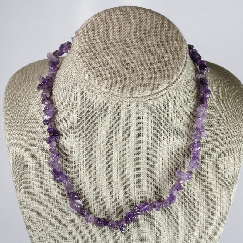 Chip Necklace Choker - Amethyst