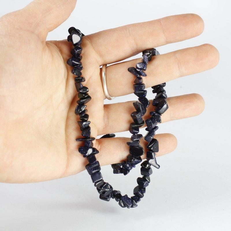 Chip Necklace Choker - Blue Goldstone-Nature's Treasures