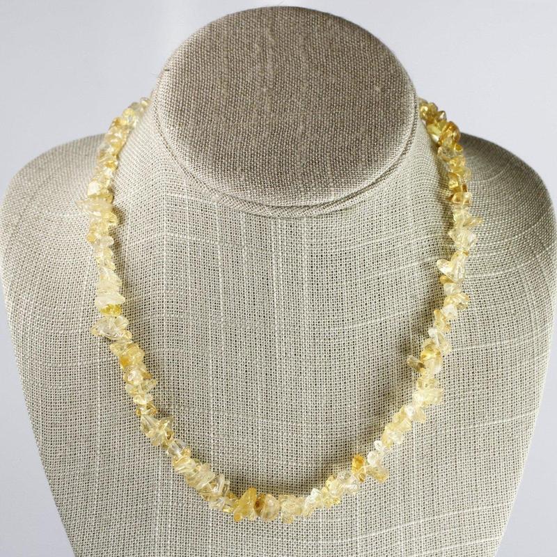 Chip Necklace Choker - Citrine-Nature's Treasures