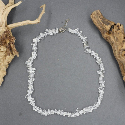Chip Necklace Choker - Clear Quartz-Nature's Treasures