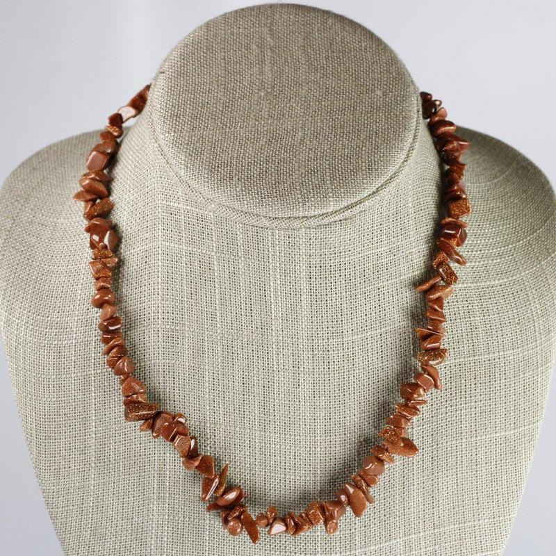 Chip Necklace Choker - Goldstone-Nature's Treasures