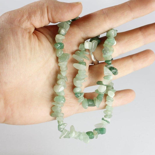 Chip Necklace Choker - Green Aventurine-Nature's Treasures