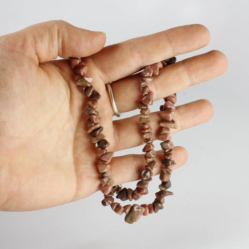 Chip Necklace Choker - Rhodonite-Nature's Treasures