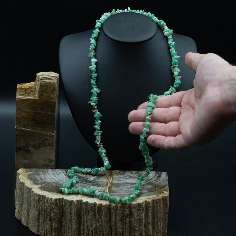 Chrysoprase Chip Necklace-Nature's Treasures