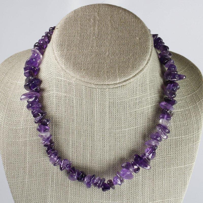 Chunky Chip Necklace - Amethyst-Nature's Treasures