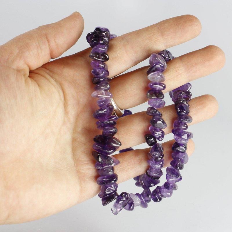 Chunky Chip Necklace - Amethyst-Nature's Treasures