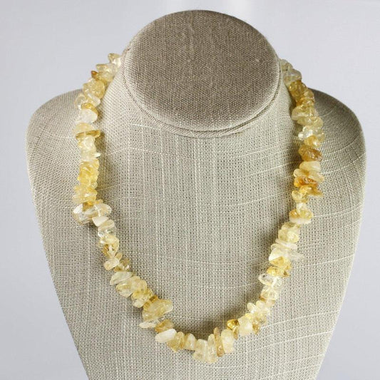 Chunky Chip Necklace - Citrine-Nature's Treasures