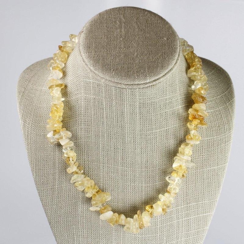 Chunky Chip Necklace - Citrine-Nature's Treasures