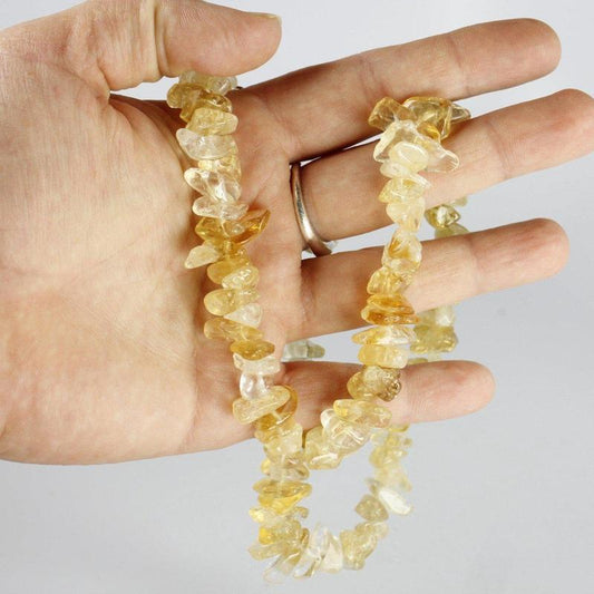 Chunky Chip Necklace - Citrine-Nature's Treasures