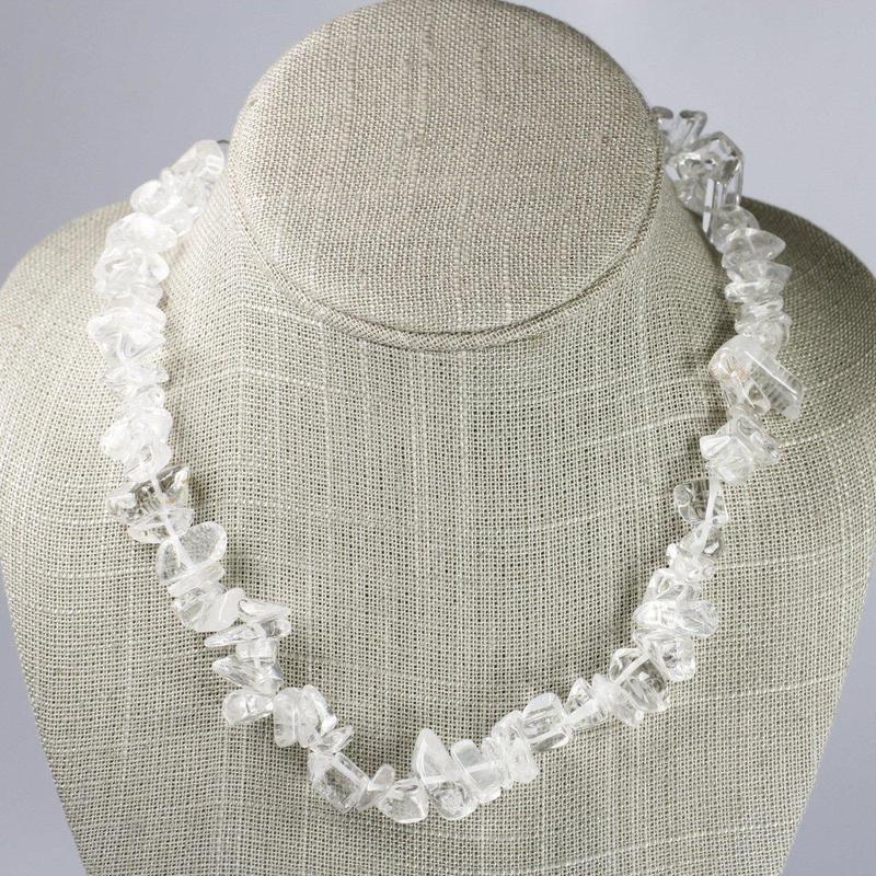 Chunky Chip Necklace - Clear Quartz