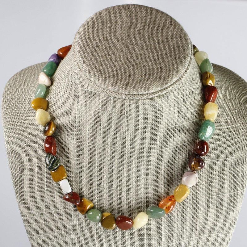 Chunky Chip Necklace - Multi-stone