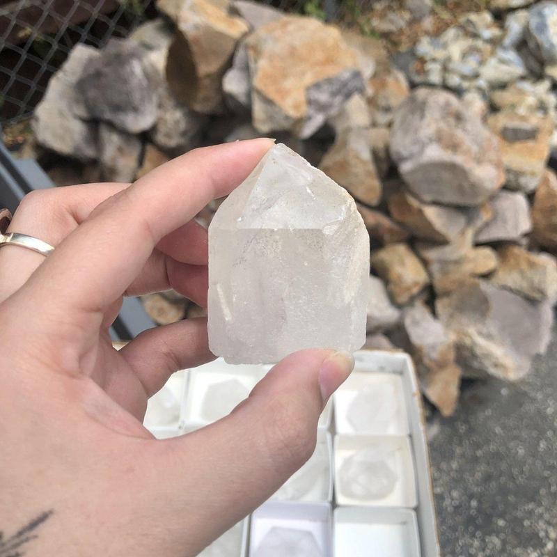 Clear Quartz Point Cut Base || Spiritual Awareness-Nature's Treasures