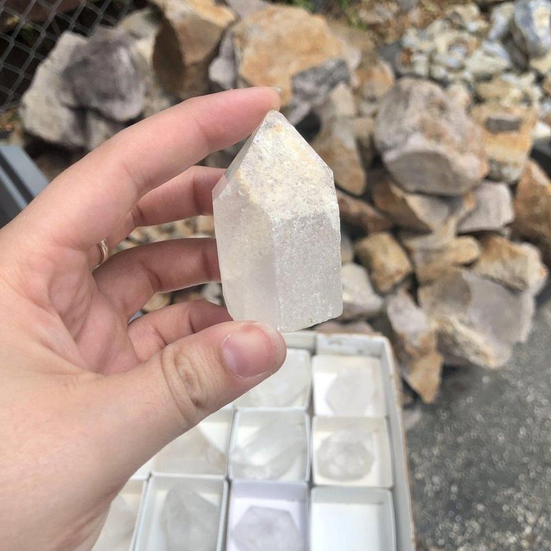 Clear Quartz Point Cut Base || Spiritual Awareness-Nature's Treasures
