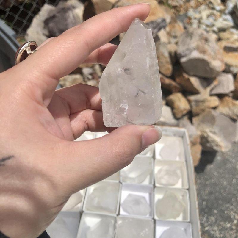 Clear Quartz Point Cut Base || Spiritual Awareness-Nature's Treasures