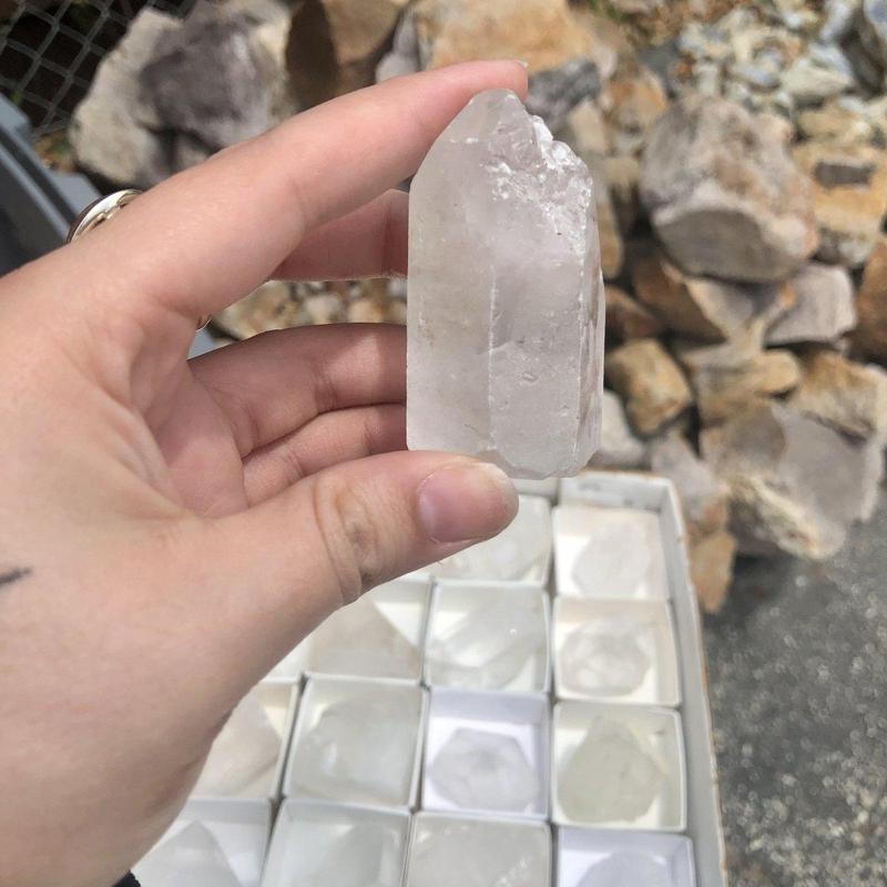 Clear Quartz Point Cut Base || Spiritual Awareness-Nature's Treasures