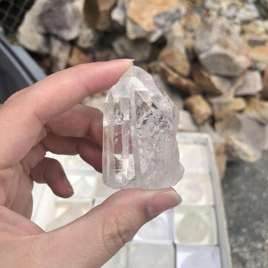 Clear Quartz Point Cut Base || Spiritual Awareness-Nature's Treasures