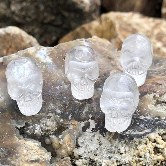 Clear Quartz Skull Drilled Pendant - Mini-Nature's Treasures
