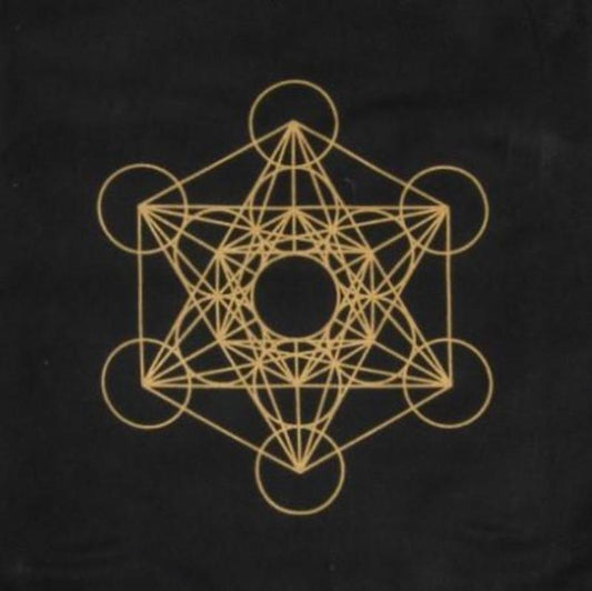 Cotton Crystal Grid Mat with Metatron's Cube-Nature's Treasures