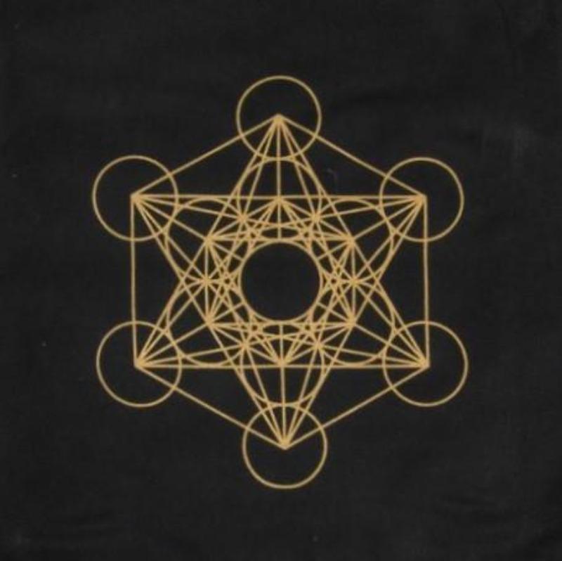 Cotton Crystal Grid Mat with Metatron's Cube-Nature's Treasures