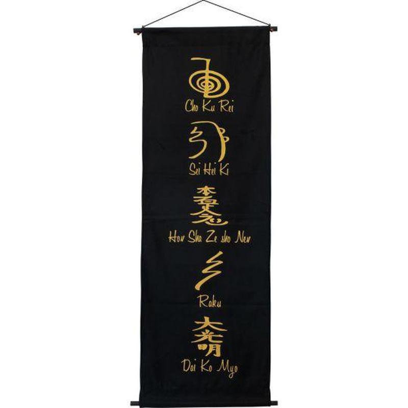 Cotton Hand Printed Banner - Reiki Symbols-Nature's Treasures
